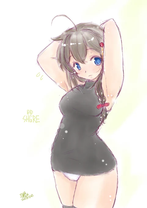 #自分の好きなキャラ一人の画像を四枚貼る 今日は時雨! 