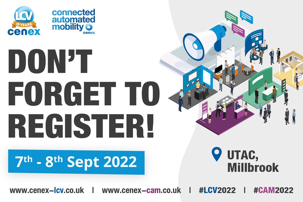 cenex_expo's tweet photo. Visitor registration is open for industry-leading #LCV2022 & #CAM2022, 7 - 8 September @utaccompany #Millbrook.
Are you interested in the UK's #LCV #technology development, adoption of #zeroemission technologies & #fleet operations?
Register for FREE at https://t.co/bwmmt9WHve https://t.co/wnaNW2OEb3