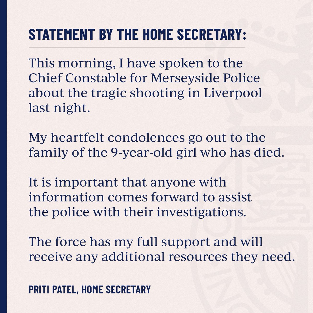 Priti Patel MP tweet media
