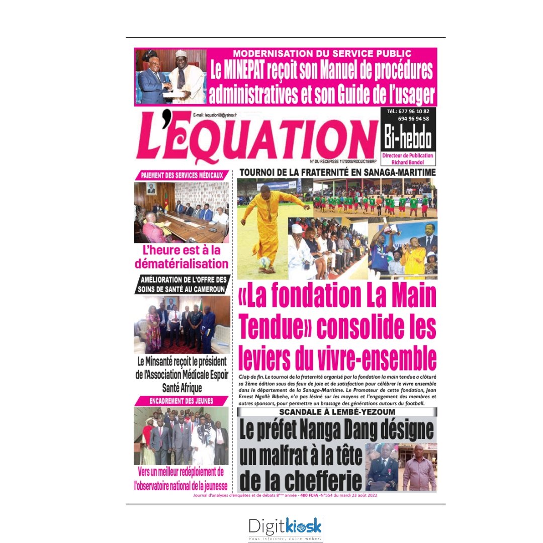DigitKiosk's tweet photo. Vos quotidiens du jour  disponibles sur Digit-kiosk
.
.
.
.
.
.
.
#digitkiosk #2STB #Dakar #senegal #senegalaise #kébétu #galsen #diaspora #team221 #team237 #Cameron #yaounde https://t.co/FrGS3NH0nx