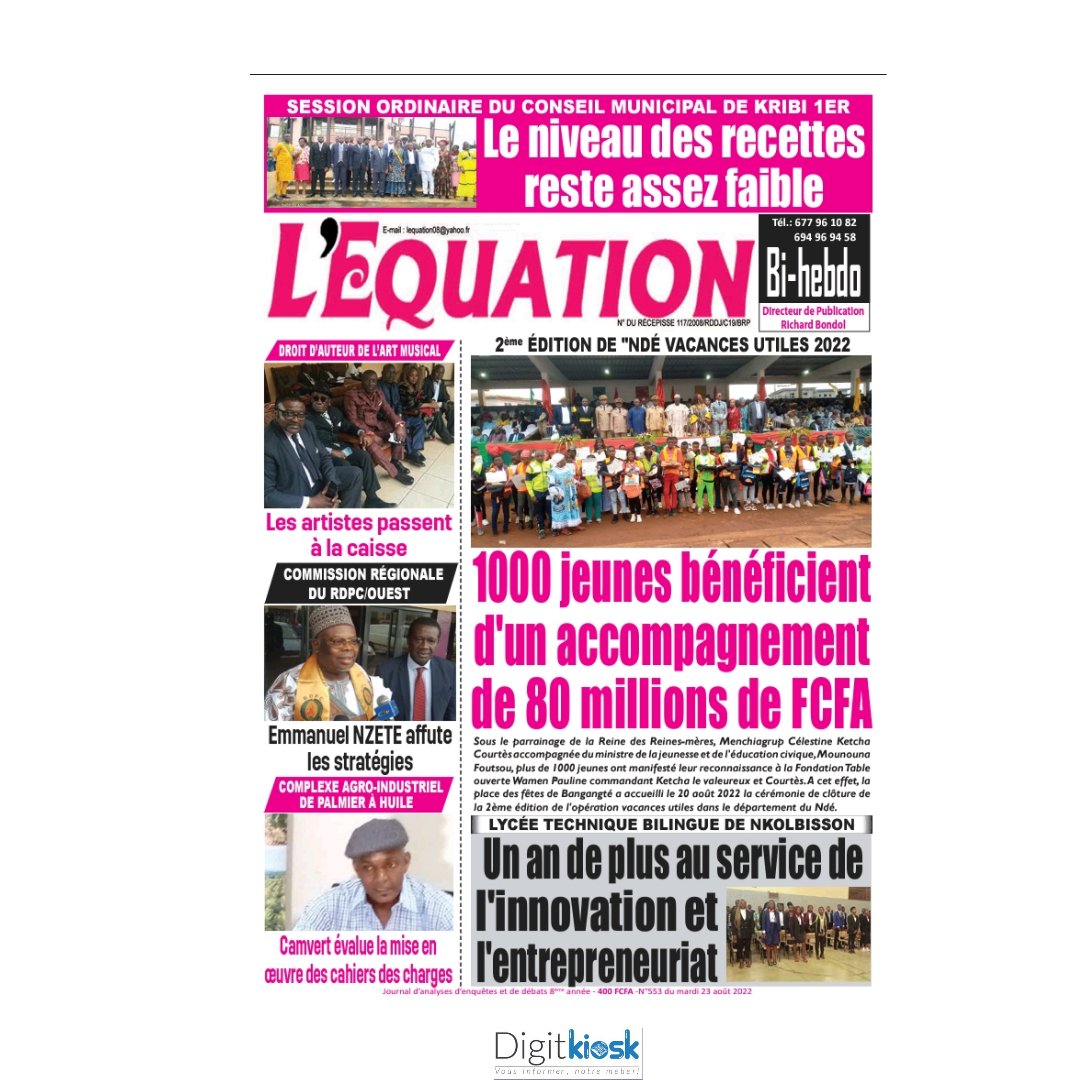 DigitKiosk's tweet photo. Vos quotidiens du jour  disponibles sur Digit-kiosk
.
.
.
.
.
.
.
#digitkiosk #2STB #Dakar #senegal #senegalaise #kébétu #galsen #diaspora #team221 #team237 #Cameron #yaounde https://t.co/FrGS3NH0nx
