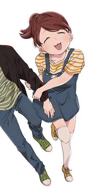 隠れてしまっためいの足可愛く描けたので見て欲しい!#三つ子まとめ本 