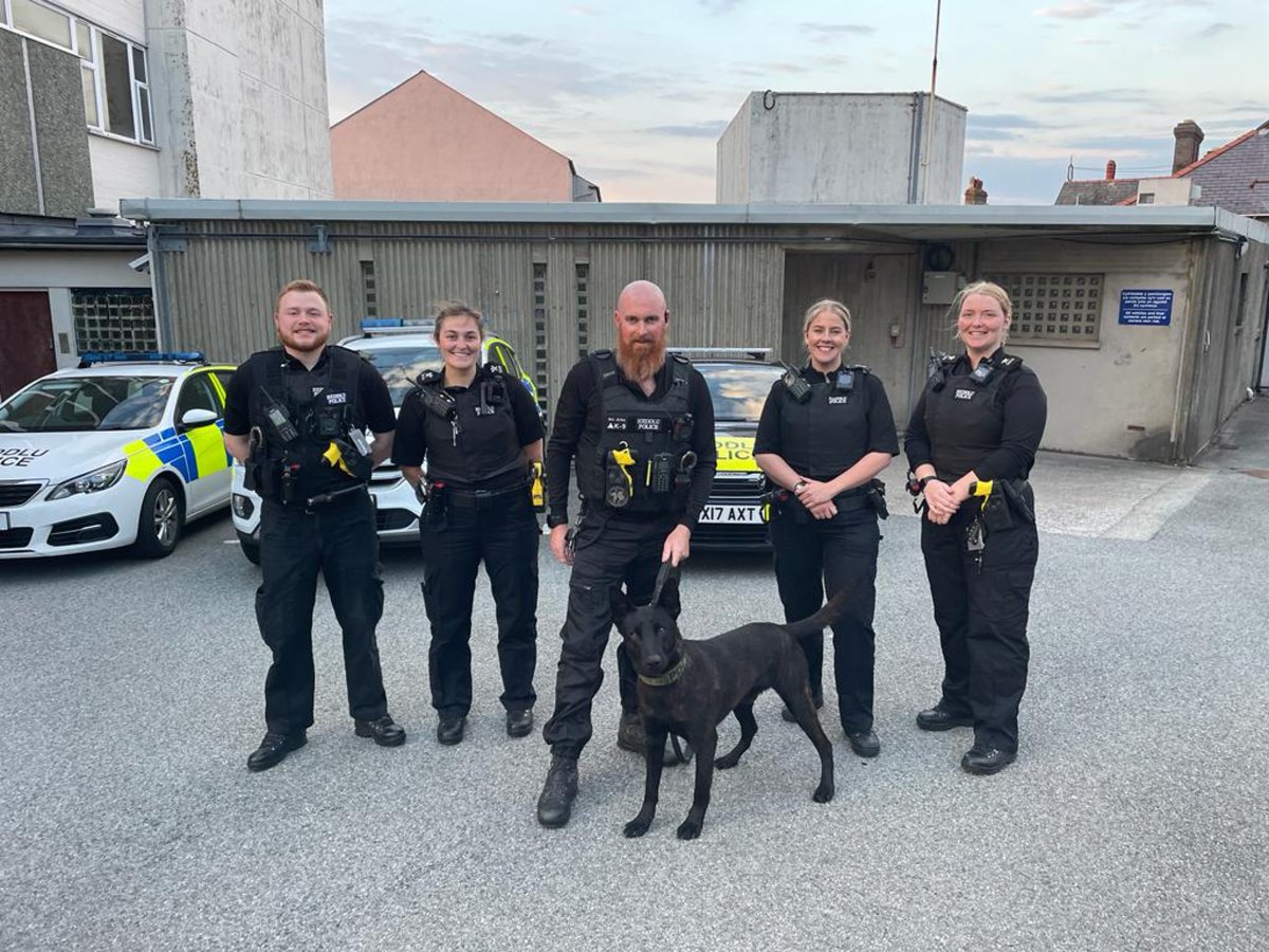 ChNWPoliceDogs's tweet photo. PD Colt had a busy two night shifts; locating a suspect from a domestic incident in Kinmel Bay, arrest attempts for a Burglary suspect in Llandudno and tracking from the scene of a collision in Anglesey to a nearby address where a suspect was arrested #Rota2 #Blueteam #PDColt https://t.co/BIrfofpQHT