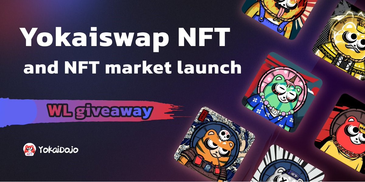 RadioNervos's tweet photo. 📢 Yokaiswap is launching The Tanuki #NFT collection &amp; Yokai Dojo, their NFT market on Godwoken
We are giving away 5 WL spots for early mint

✅RT
✅Follow @yokaiswap @RadioNervos
✅Join https://t.co/yzOg9v36Pk
✅Tag 3 friends
✅Post screenshots as proof

#NFTGiveaway #NFTLaunch https://t.co/54qKMvGCeE