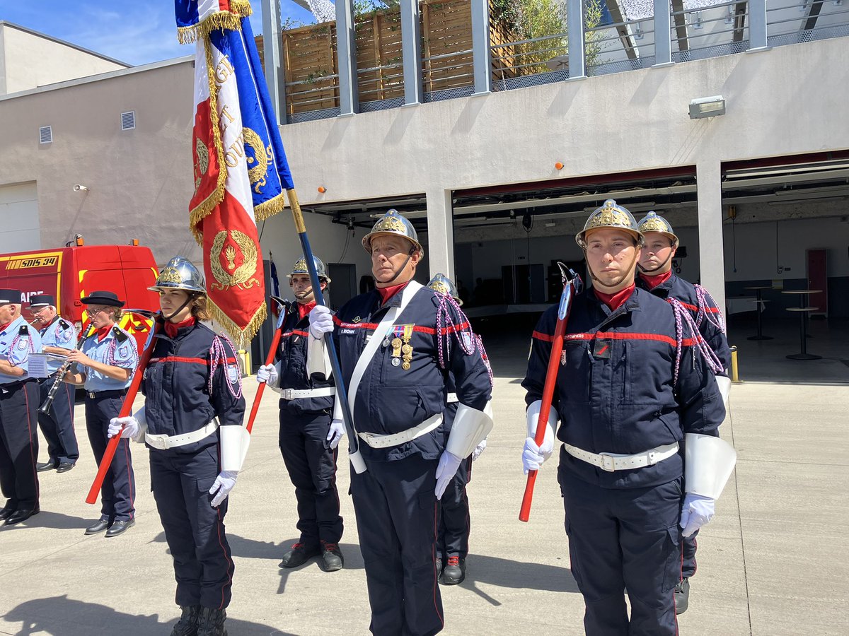 PompiersHerault's tweet photo. #Cérémonie|| Aujourd’hui les #SapeursPompiers de l’#Hérault du CSP de @villedesete se retrouvent pour fêter la Saint Louis 2022 en présence d’Emmanuelle Darmon Sous-Préfète des élus des familles des invités Remise de #Médailles de grades Félicitations aux récipiendaires https://t.co/4rJRvgmes8