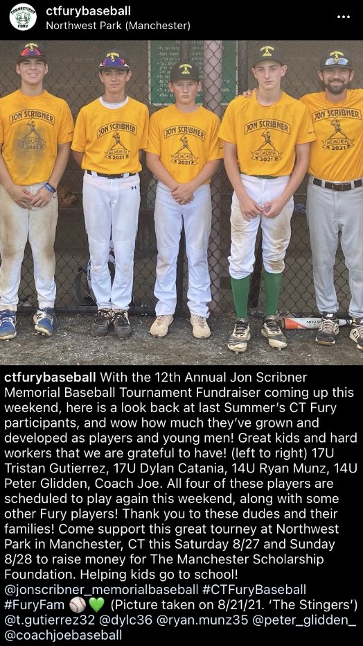 ctfurybaseball's tweet photo. Family! Supporting a great cause! Check this out! ๐๐ปโพ๏ธ๐ #CTFuryBaseball #FuryFam https://t.co/shACG69iBy