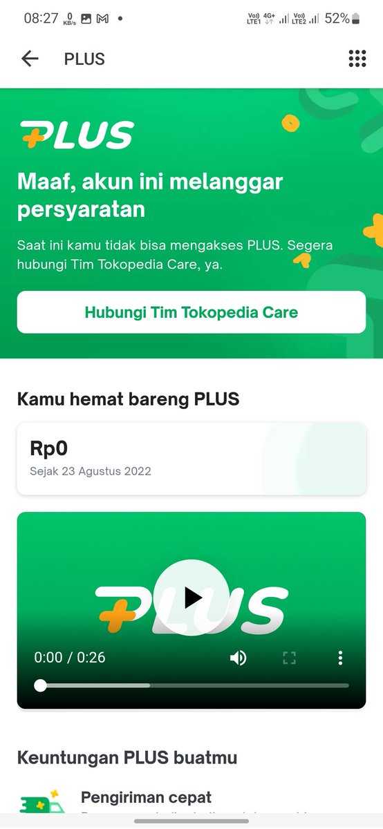 azuhrahl's tweet photo. @TokopediaCare @tokopedia @e100ss akhirnya Admin tokopedianya minta maaf setelah hampir seharian menuduh saya yg melanggar aturan yg tokopedia buat sendiri, nuduh2, ditanyain mana salahnya, ga bisa jawab, kacau nih.. dibuka juga akhirnya layanan plus saya setelah dituduh melanggar.. https://t.co/NELArTkHRa