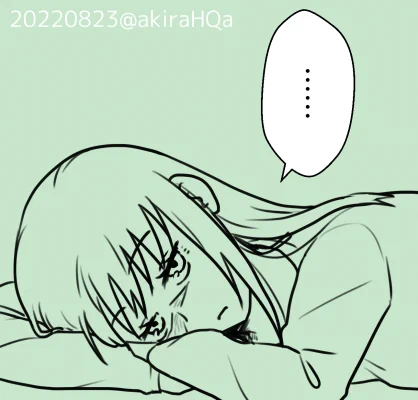 没になってしまった悲しみの歌ちゃん線画(背景を緑色にして作業すると目に優しいです) 