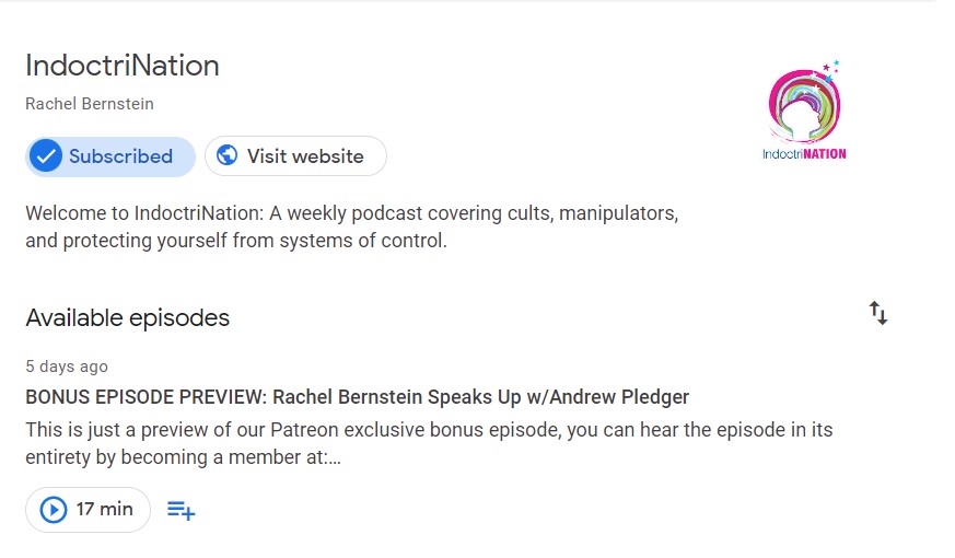 Kelly Cross (@thekellycross) on Twitter photo <a href="/KELLYWEILL/">Kelly Weill</a> just listened to your appearance on Indoctrination with <a href="/RBernsteinLMFT/">Rachel Bernstein</a>-so excellent and informative! 😍🥰😎🫣
DOWN THE RABBIT HOLE CONSIPRACY THEORIES W/KELLY WEILL
#Inodctrination is a WONDERFUL PODCAST!! HIGHLY RECOMMEND!!! <a href="/KELLYWEILL/">Kelly Weill</a> just listened to your appearance on Indoctrination with <a href="/RBernsteinLMFT/">Rachel Bernstein</a>-so excellent and informative! 😍🥰😎🫣
DOWN THE RABBIT HOLE CONSIPRACY THEORIES W/KELLY WEILL
#Inodctrination is a WONDERFUL PODCAST!! HIGHLY RECOMMEND!!!