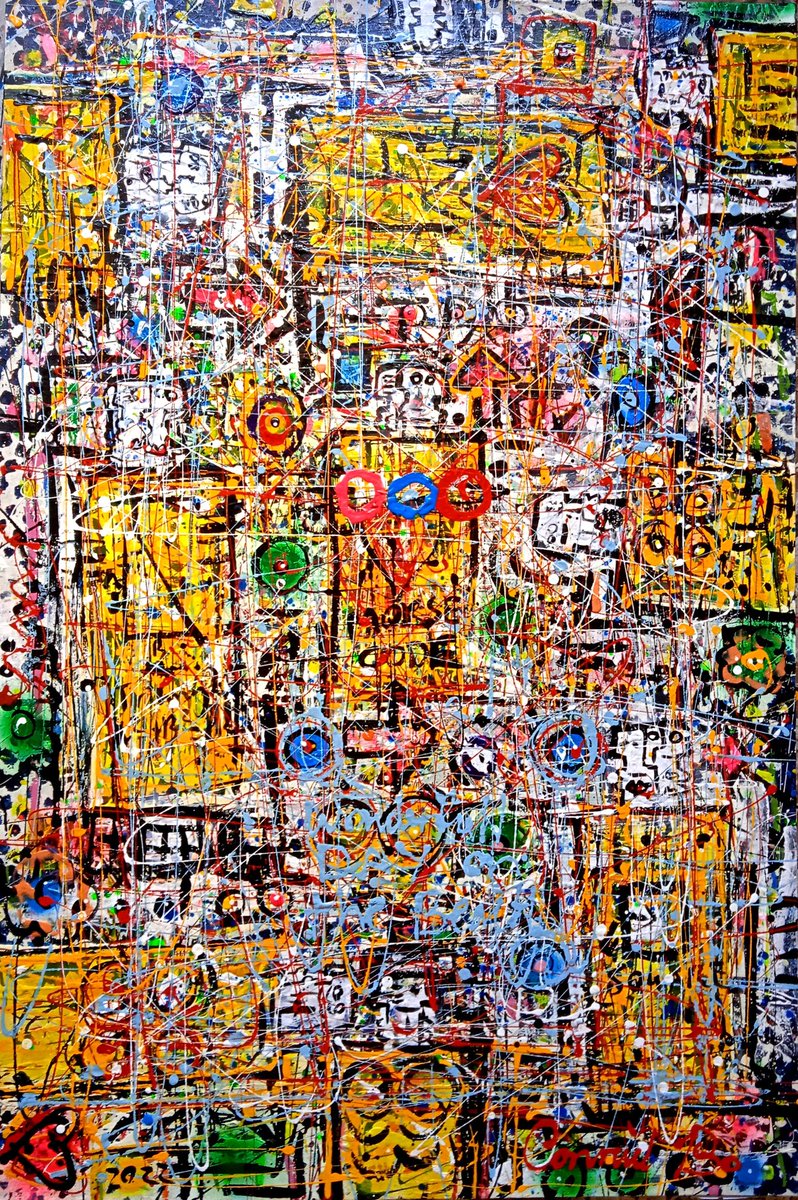 conradbo's tweet photo. At Sandton Square Johannesburg today. Calculated Chaos in the Superblur Art Movement by Conrad Bo Hybridpointillism #Superstroke #Superblur #Hybridpointillism #Art #conradbo https://t.co/SIaliHjauz
