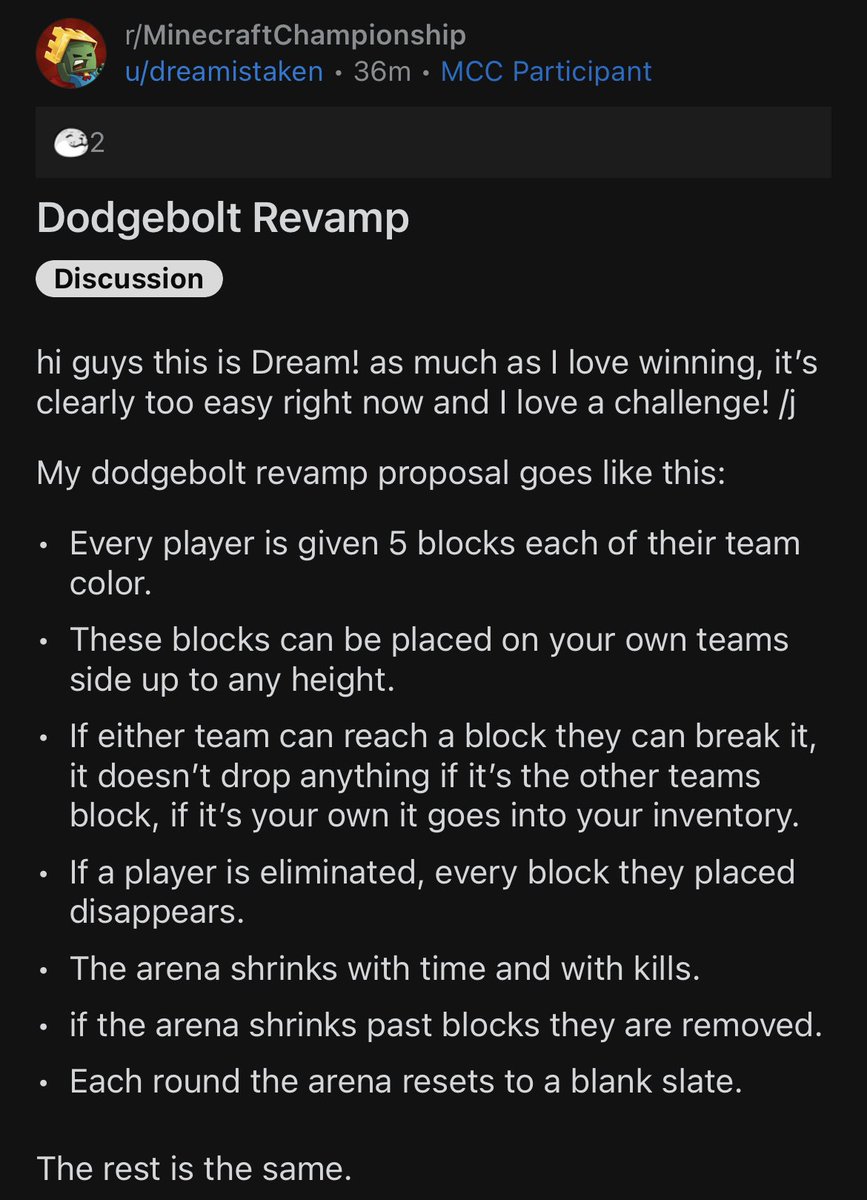 redditdream's tweet photo. Dream posted on Reddit! https://t.co/04LXJDuZfL