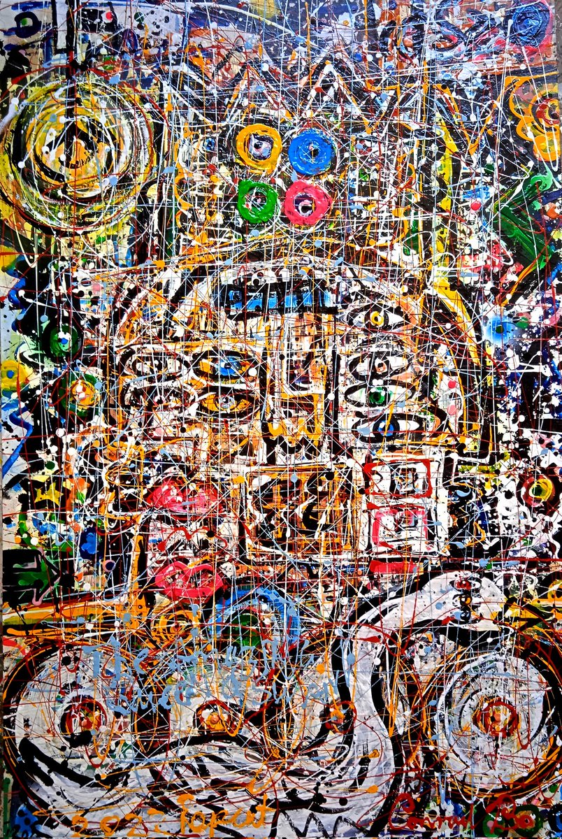 conradbo's tweet photo. At Sandton Square Johannesburg today. Calculated Chaos in the Superblur Art Movement by Conrad Bo Hybridpointillism #Superstroke #Superblur #Hybridpointillism #Art #conradbo https://t.co/SIaliHjauz