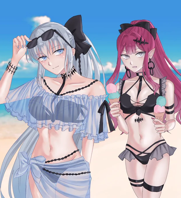 2人で海を満喫して欲しい… #FGO 