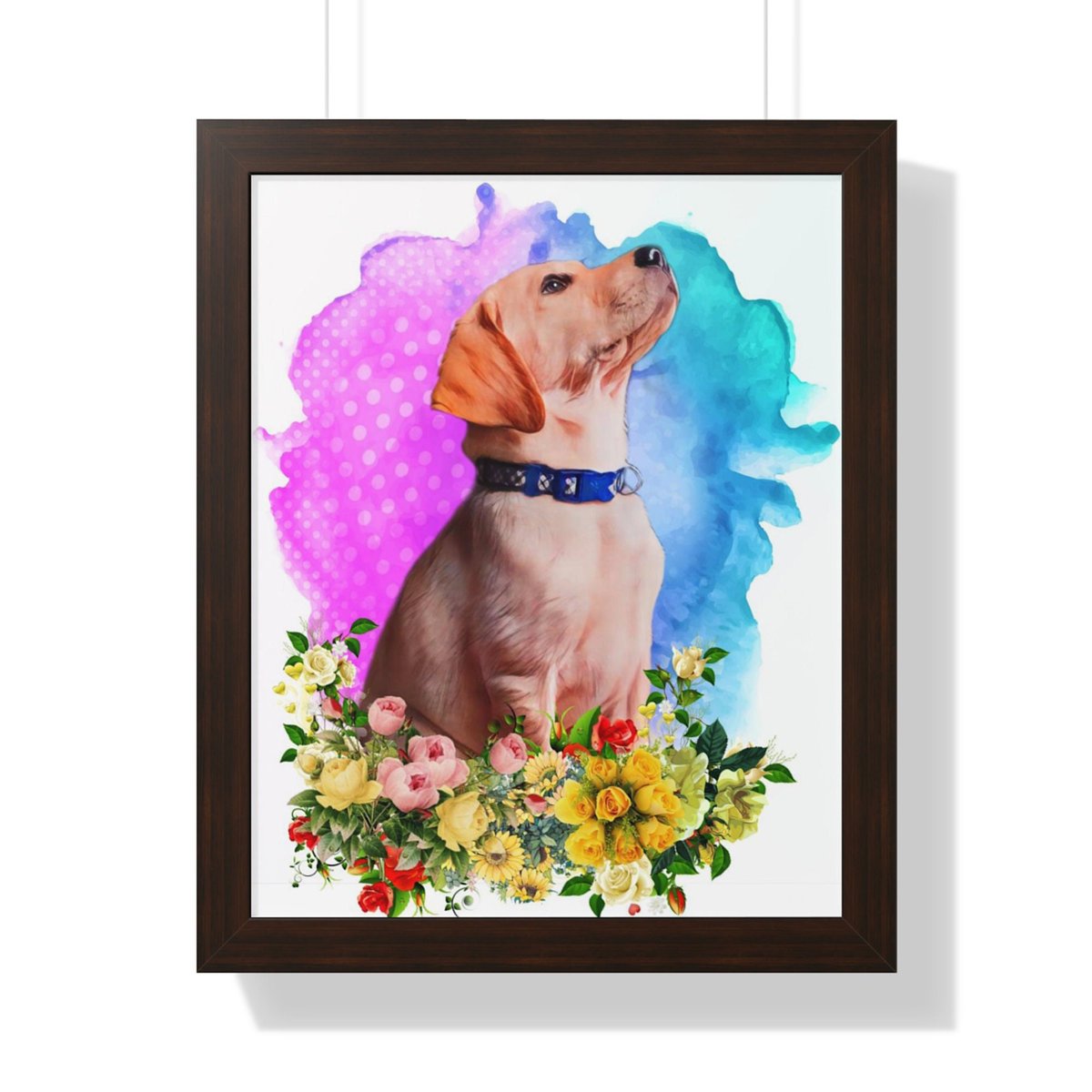 Dog Lovers Gift, Framed Poster, Custom Cat Art Poster --- etsy.me/3PK5ID8 #customcatposter #dogsympathygift #customwallart