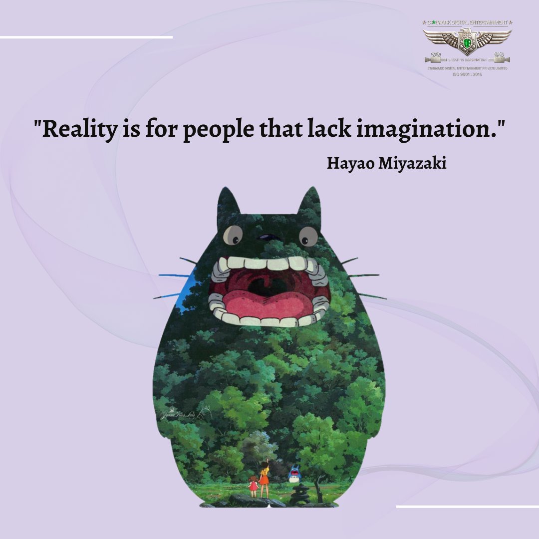 StarmarkDigital's tweet photo. And we create imagination!🤩

#starmarkdigitalentertainment #hayaomiyazaki #studioghibli #ghiblistudio #animation #animationstudio #animations https://t.co/4n5uLHKMaB