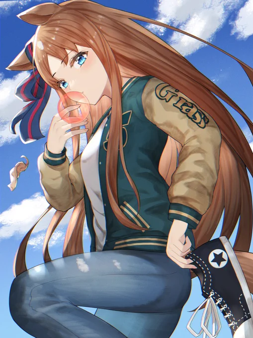 #夏休みはグラスワンダーのイラストが増えるらしいカッコよくてかわいいグラスちゃんが好き 