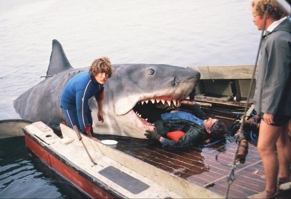 Caption this #BehindTheScenes photo from #Jaws (1975). #Chewsday