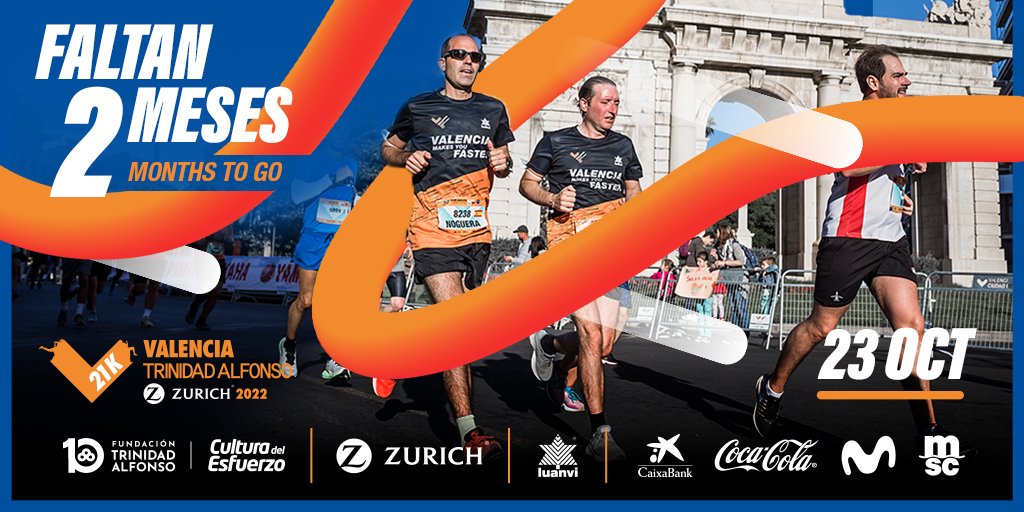 ¡2 meses! No estoy nervios@... 🤪
–
2 months! I'm not nervous...😱

#21KValencia #valencia #halfmarathon #mediomaratón