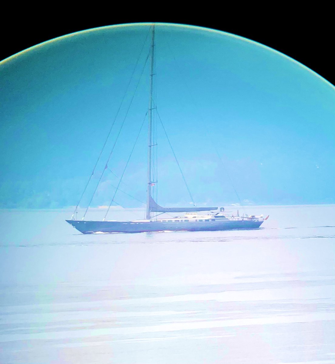 #Superyacht Spotting: 78m M5 (ex Mirabella V) anchored + cruising off #VancouverIsland. She’s the largest single-masted #sailing yacht in the world🙌Here’s a throwback to an article I wrote in 2012 about her refit at <a href="/pendennisyachts/">Pendennis Shipyard</a> with Ron Holland + RWD superyachtnews.com/fleet/work_und…