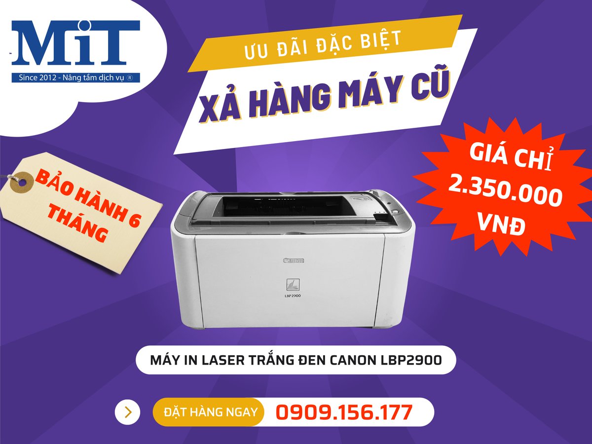 mitgroup_vn's tweet photo. XẢ HÀNG MÁY IN LASER TRẮNG ĐEN CANON LBP2900 GIÁ RẺ
📞📞 Hotline: 0909.156.177
☎️☎️ Phone/Zalo: 0909.894.149 (Ms.Linh)
🌐🌐 https://t.co/Tey1Q7zsgQ
#mayin #mayinlaser #muamayin #mayina4 #mayinmini #máyingiadinh #mayincanon2900 #canonlbp2900 #mayincanon https://t.co/xxPZSduV5r
