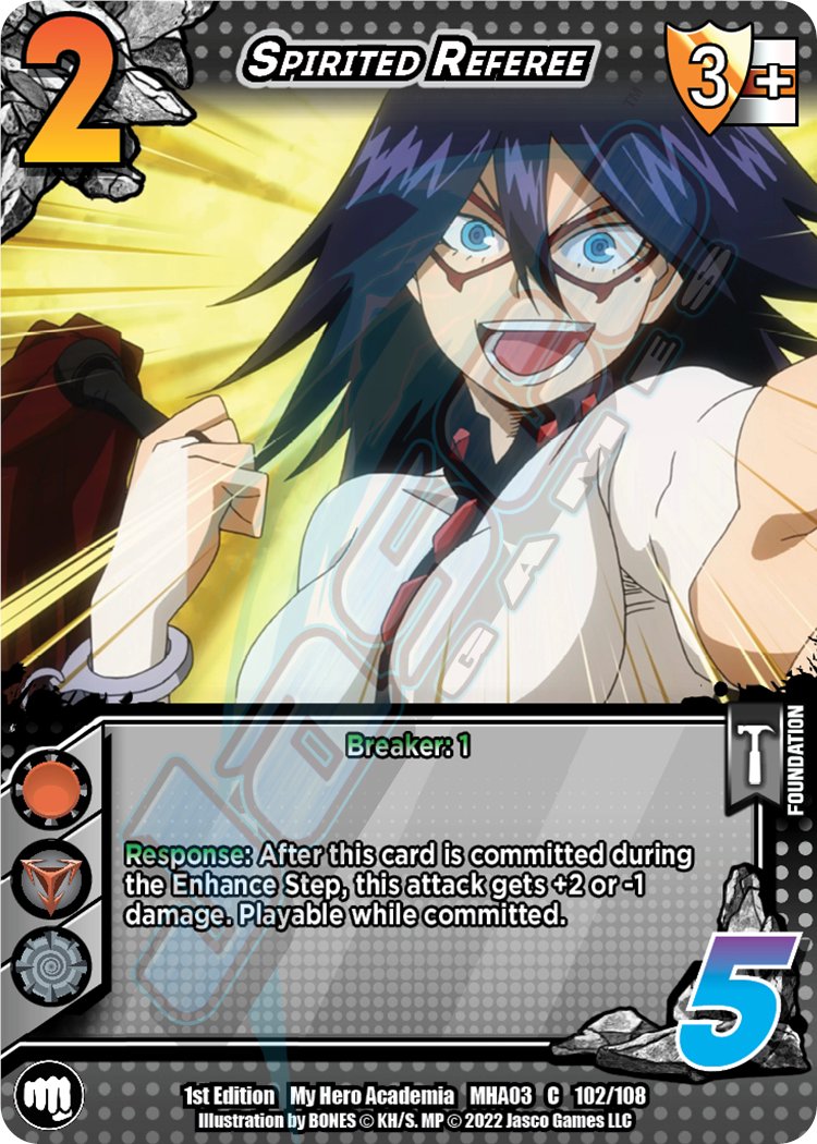 UniVersusCCG's tweet photo. Greetings, Heroes!

We're continuing the reveals for the upcoming third set of the My Hero Academia CCG, Heroes Clash! 

Today we're showcasing a set of support cards for Midnight!

Find a store near you!
https://t.co/Iy8GoDTQah https://t.co/MIq7Uv6vBC