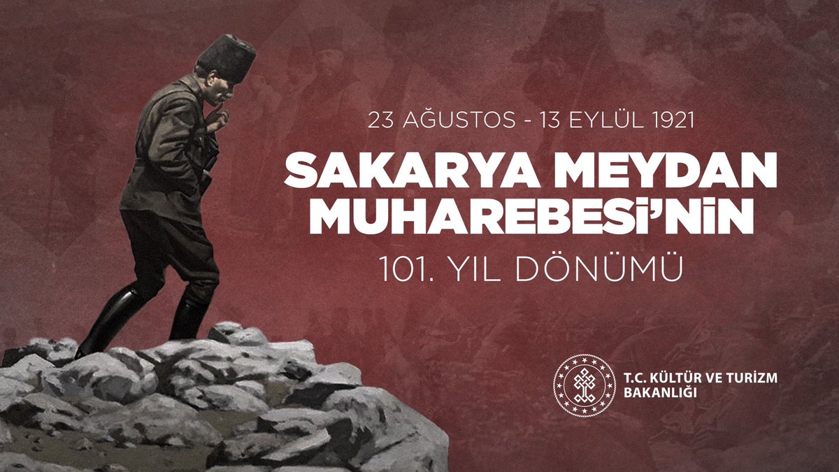 Sakarya Meydan Muharebesi’nin 101'inci yıl dönümünde; başta Gazi Mustafa Kemal Atatürk ve silah arkadaşları olmak üzere tüm kahramanlarımızı rahmetle ve saygıyla anıyoruz.  #SakaryaMeydanMuharebesi