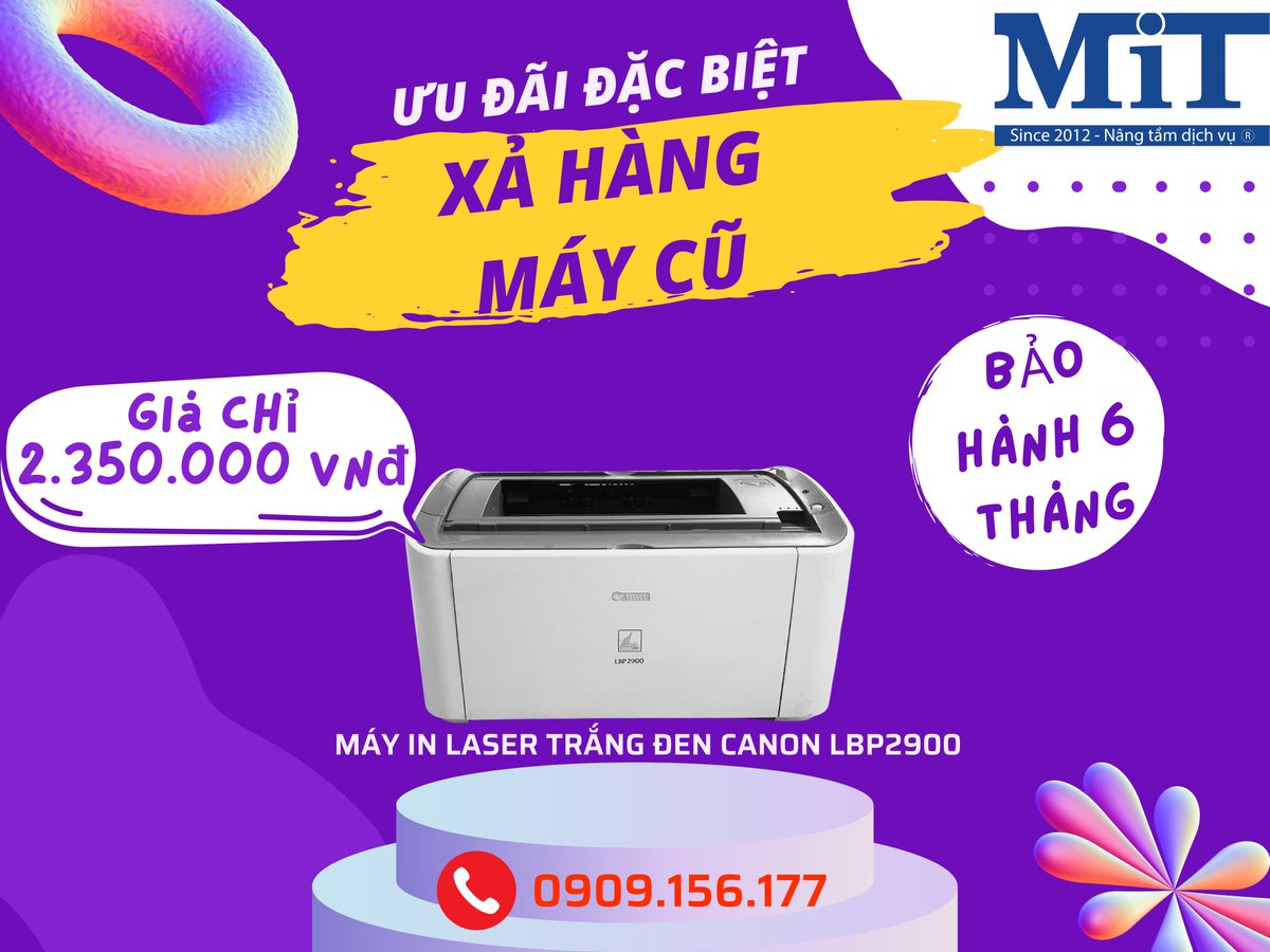 mitgroupvn_com's tweet photo. XẢ HÀNG MÁY IN LASER TRẮNG ĐEN CANON LBP2900 GIÁ RẺ

📞📞 Hotline: 0909.156.177

☎️☎️ Phone/Zalo: 0909.894.149 (Ms.Linh)

🌐🌐 https://t.co/6rcd1NijSv

#mayin #mayinlaser  #muamayin  #mayina4 #mayinmini #máyingiadinh #mayincanon2900 #canonlbp2900 #mayincanon https://t.co/58hzvnWTMm