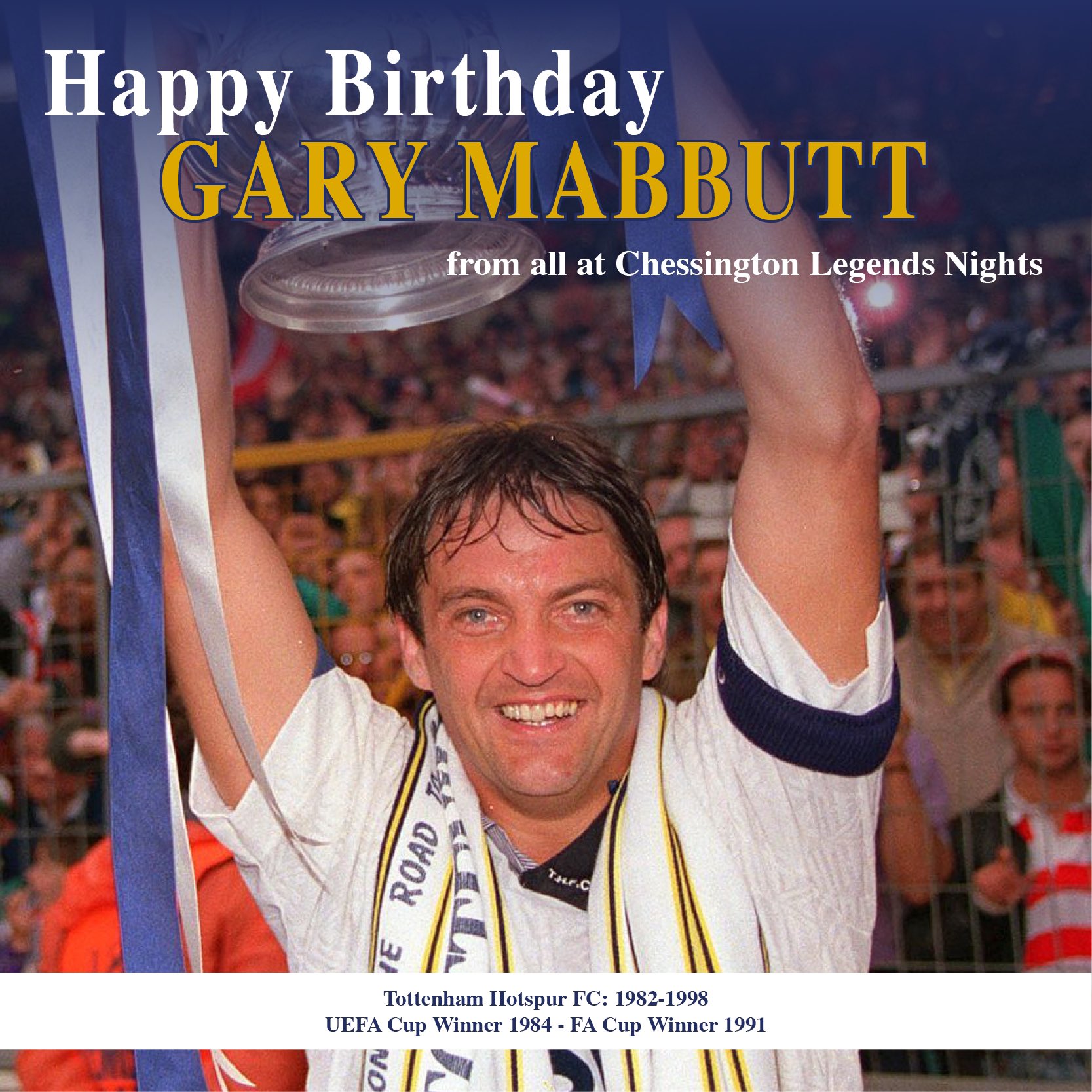 Happy Birthday to Chessington Hall of Famer Gary Mabbutt , have a great day mate   