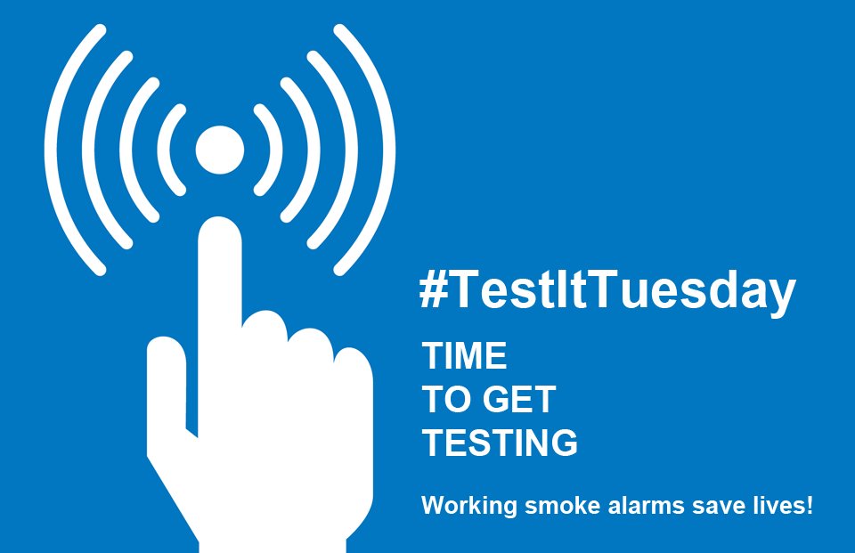 Its Tuesday don't forget to test your smoke alarm #testittuesday
