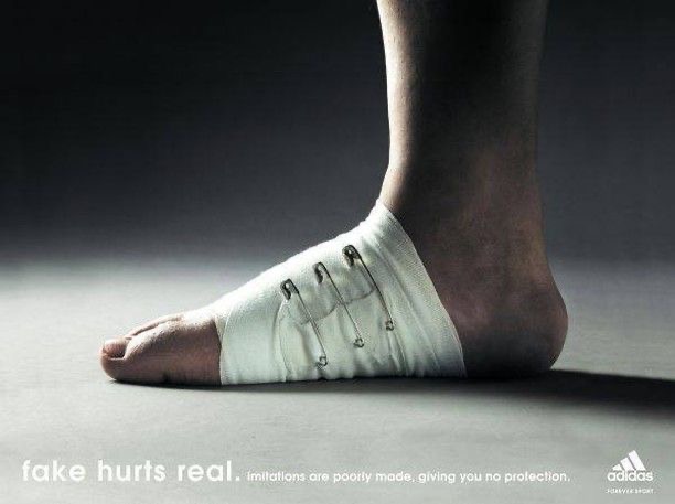 blessingkgapola's tweet photo. This campaign by the brilliant @Adidas fighting against counterfeit brands (2004) 👏

Campaign credit: TBWA Global

#adidas #campaign #advertising #marketing #fakes https://t.co/Y5SlfaSIZG