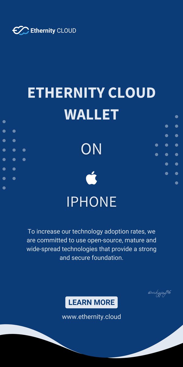 vickyjay96's tweet photo. Hey guys 🙂

@Ethernity_cloud is a Decentralized confidential computing ecosystem and its Wallet for IOS is LIVE 

📲https://t.co/JDc3Ircww8…

Join the Community
https://t.co/FQJRjQnLaA

#EthernityCLOUD #iOSwallet #Web3 #ETNYambassador https://t.co/rmZizLi068