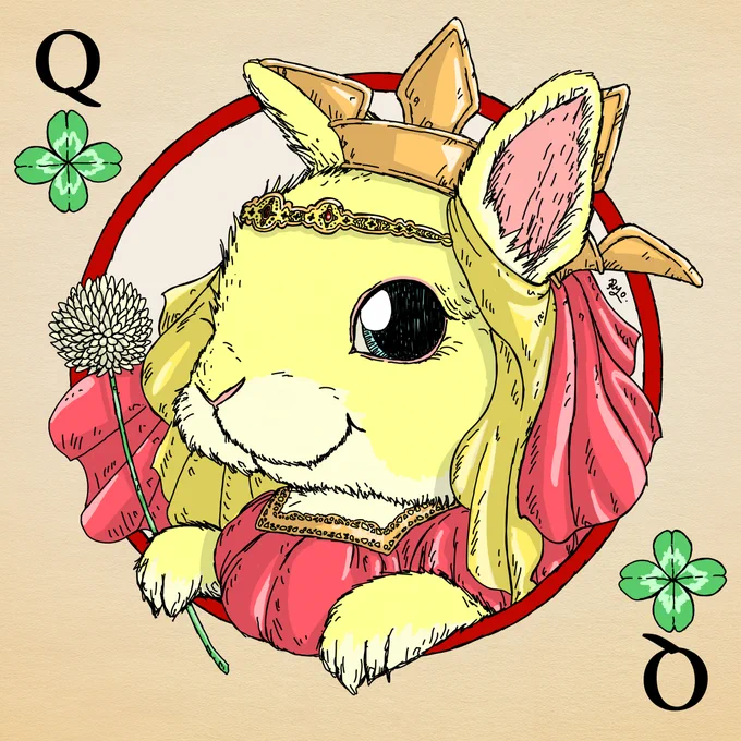こんにちは今日の #クリプトラッキーバニー は、『Crypto lucky bunny』 No.43 QueenPFantasy さん所有#Queen #女王 #うさぎ #NFT#nftcollector #NFTart#NFTCommunity #NFTartist  #NFTs #NFTcollectibles # 