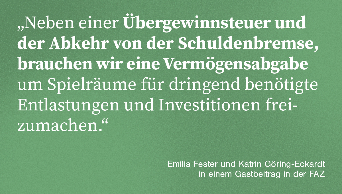 GoeringEckardt's tweet photo. Pandemie, Gaskrise, Klimakrise – Unser Land ist von Krisen geschüttelt, die die soziale Unwucht verschärfen. Mit @emiliafester habe ich aufgeschrieben, wie wir in die sozial-ökologische Transformation investieren können. Jetzt ist die Zeit, dass sich alle Generationen unterhaken. https://t.co/QiSKMxSbdx