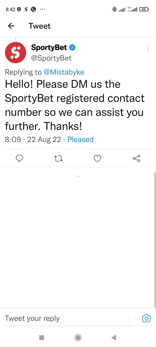 Great job on X: Hi @SportyBet please. Kindly rectify this issue