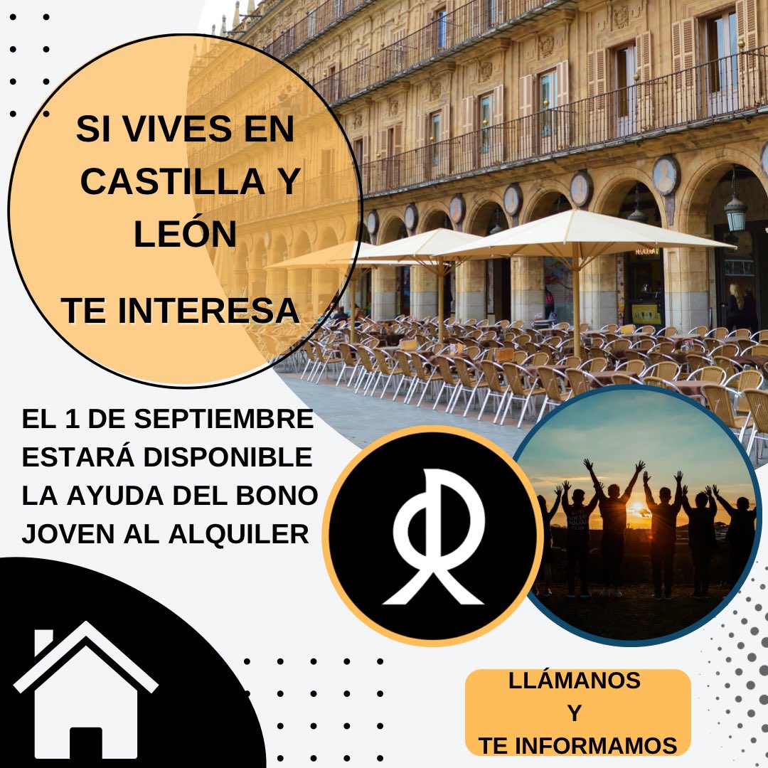 recurreitor's tweet photo. 👀 A partir del 1 de septiembre estarán disponibles las ayudas al alquiler en Castilla y León. ¿Quieres saber si puedes ser beneficiario de ella? ¿No sabes cómo solicitarla? Ponte en contacto con nosotros y te ayudamos a solicitarla📲 #solicitarbono #jcyl #bono #bonojoven https://t.co/Z4wet9hyjC