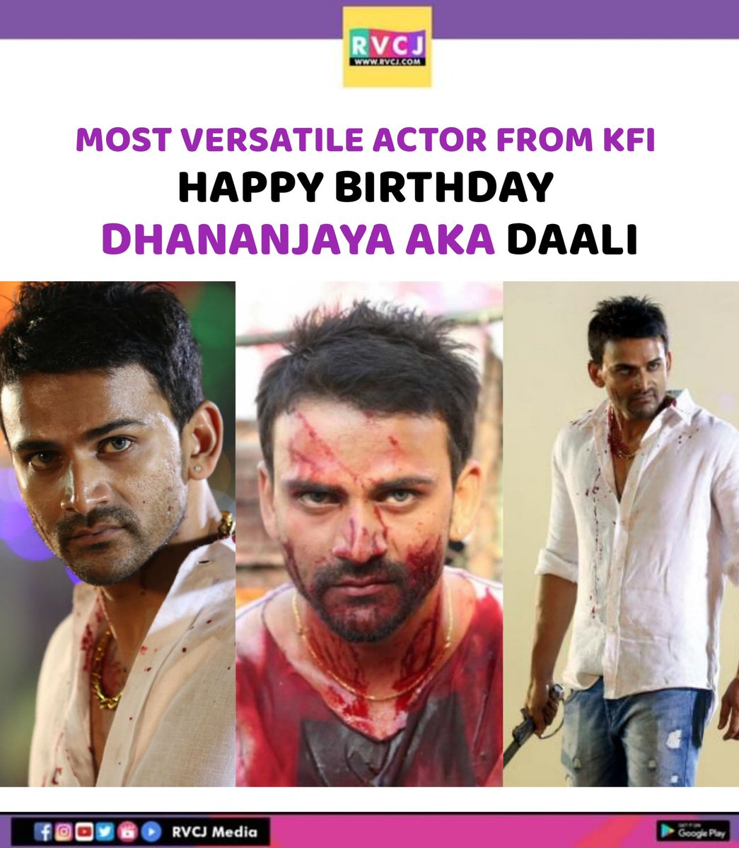 RVCJKannada's tweet photo. Happy Birthday @Dhananjayaka ✨ https://t.co/LzfxzAgYWg