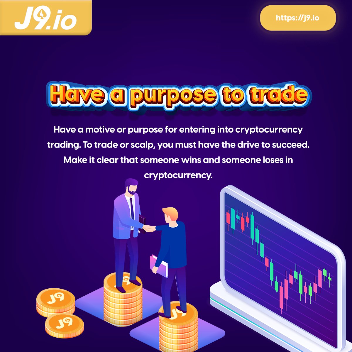 j9io_official's tweet photo. Know your purpose.
Winning and losing in cryptocurrency🪙 is like playing the stock market. You can win big or lose it all, but the real challenge is to stay patient and never give up. 

#J9io #J9BC #Cryptocurrency #WinWithJ9 https://t.co/nhSQk6GTtf