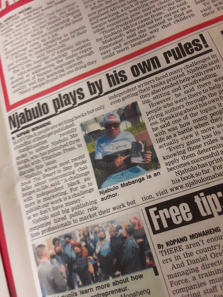 NjabuloMabanga's tweet photo. We are featured on the DailySun today.
With @titaniumpress https://t.co/p1J5hppoXO