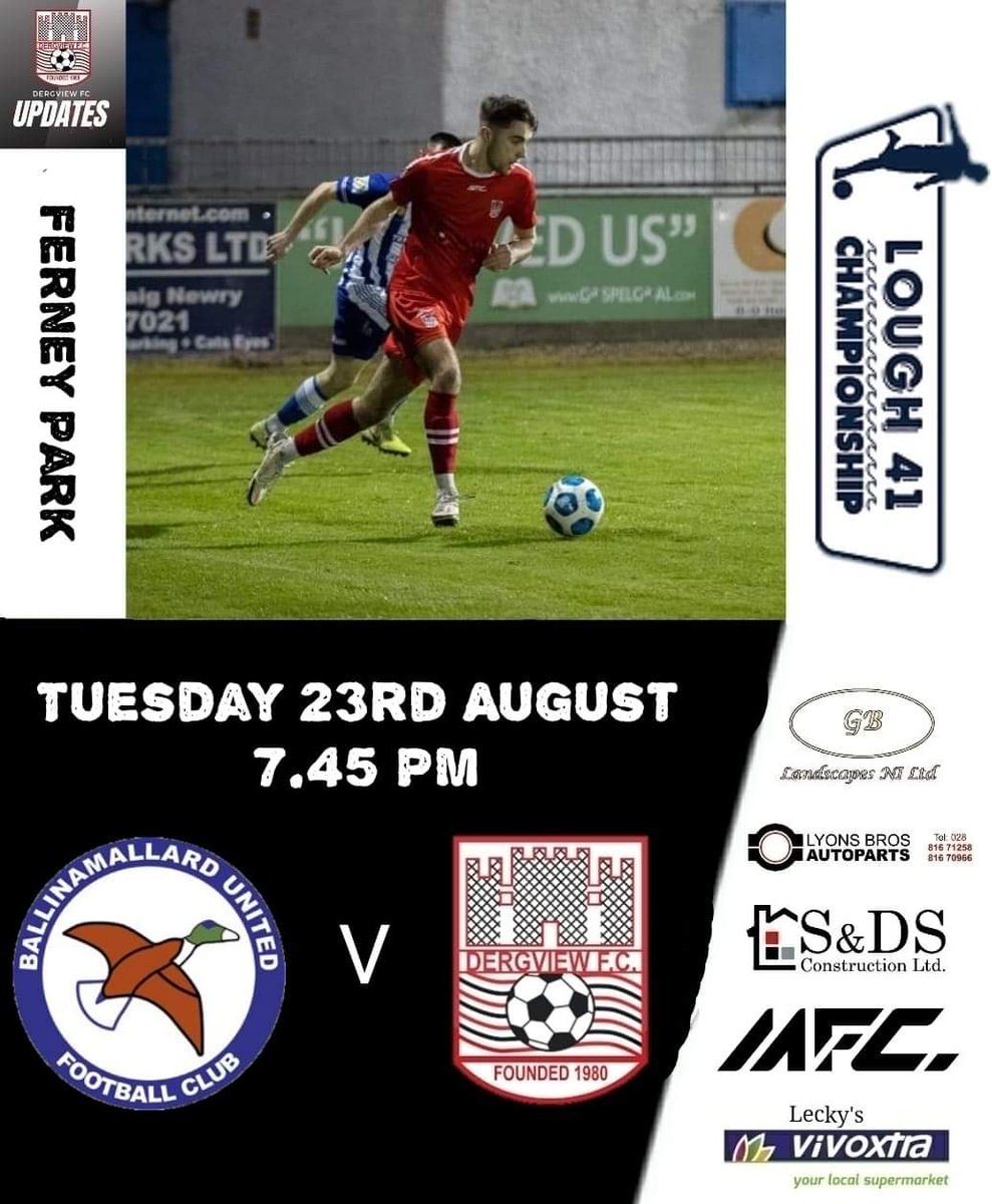 BAWA_Updates's tweet photo. Derby Day!
Ballinamallard vs Dergview
Ferney Park
7.45 KO

Let's get a good away support down and hopefully the lads can get a result 

BAWA https://t.co/BRtXvMrr4j