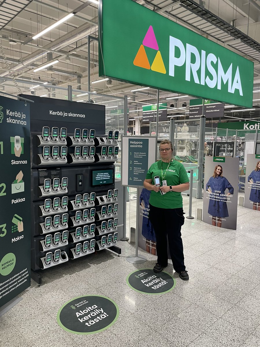 SamiJunnila's tweet photo. Rauman Prismassa otettiin hetki sitten käyttöön "kerää ja skannaa" -palvelu. Helpotetaan asiakkaiden arkea ja tarjotaan erilaisia asiointitapoja. Kiitos henkilökunnalle innostuneesta asenteesta. #osuuskauppakeula #kerääjaskannaa #rauma #prisma https://t.co/7Bm1JcG8hh
