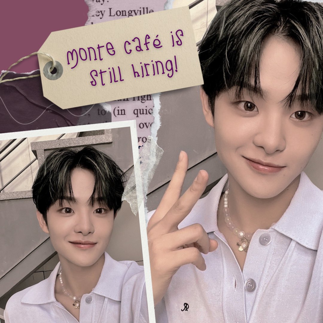 montelvr's tweet image. ⠀⠀ 
 𖠚‌ MONTE CAFE.⠀

Monte Café, a friendly coffee shop, is still hiring! My name is Aj, and I’m encouraging you to join our Café. You will be welcomed with open arms by our family, so please do not hesitate to fill out the form below. See you soon!
⠀⠀