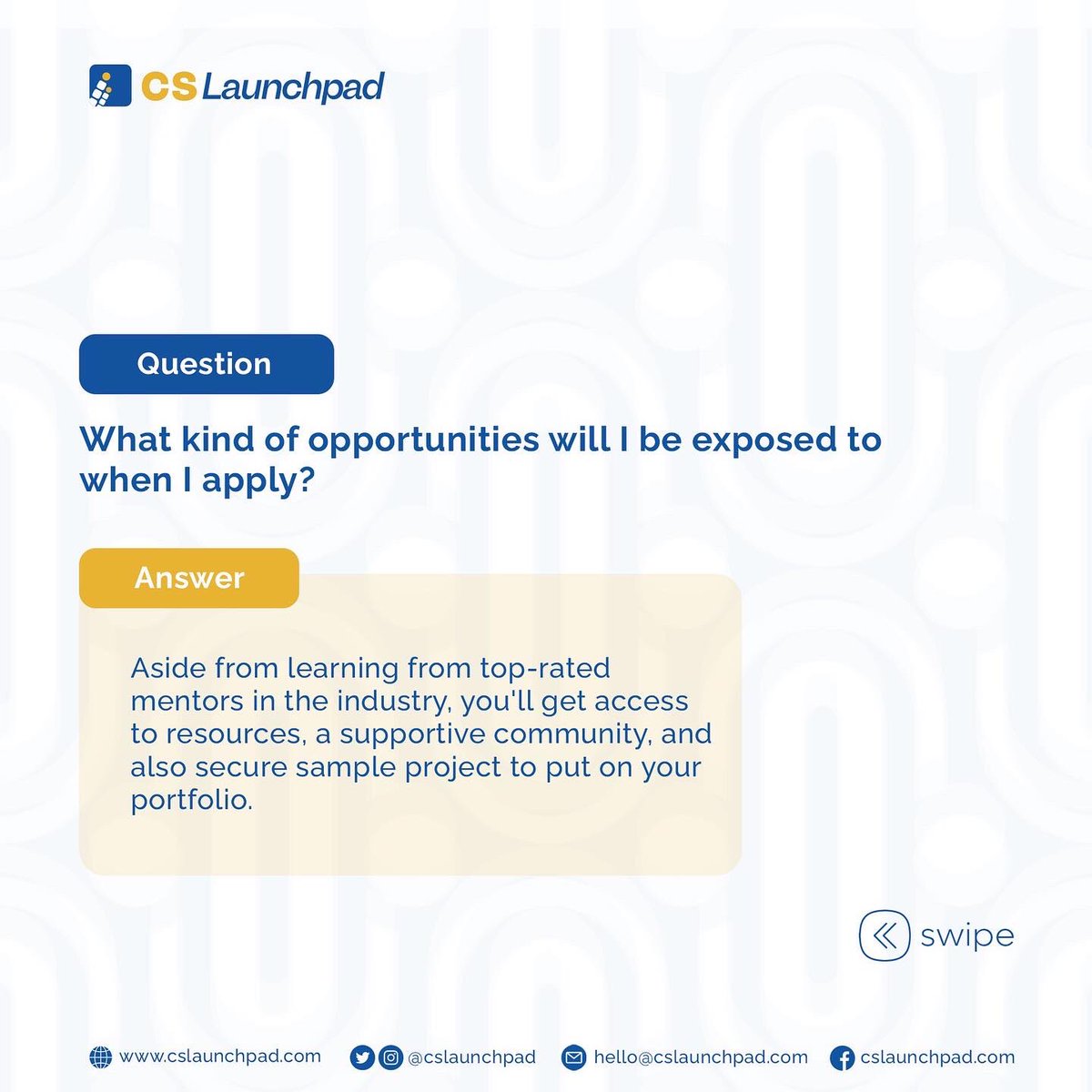 cslaunchpad's tweet photo. We know you've got some questions about Cslaunchpad, that's what we help provide answers to above.

Do well to let us know in the comment section if you found it helpful. 

#cslaunchpad #techies #techcareers https://t.co/ObOsWzovnw