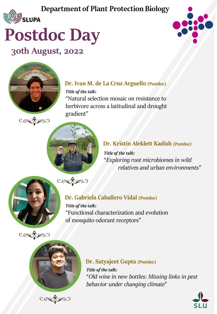 Satyajeet Gupta (@satyajeet7651) on Twitter photo Hi Everyone, we are having a Postdoc day in the Swedish University of Agricultural Sciences, Alnarp.
Feel free to join, if you want to network. <a href="/SNPA_postdocs/">Swedish Network of Postdoc Associations (SNPA)</a> <a href="/PlantSlu/">SLU Plant Protection Network</a> <a href="/SLUpostdocs/">SLUPA - SLU Postdoc Association</a> @kemekol Hi Everyone, we are having a Postdoc day in the Swedish University of Agricultural Sciences, Alnarp.
Feel free to join, if you want to network. <a href="/SNPA_postdocs/">Swedish Network of Postdoc Associations (SNPA)</a> <a href="/PlantSlu/">SLU Plant Protection Network</a> <a href="/SLUpostdocs/">SLUPA - SLU Postdoc Association</a> @kemekol