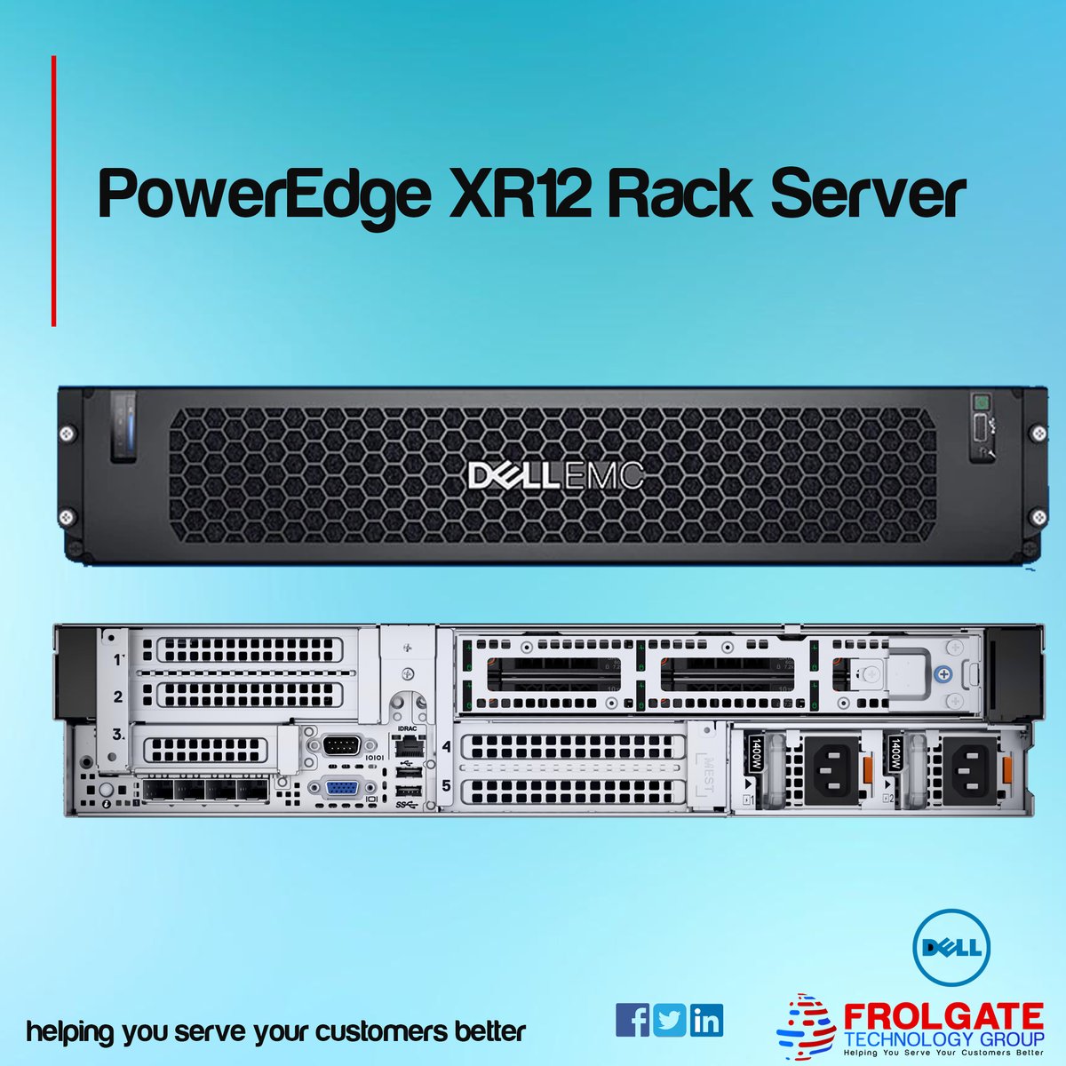 frolgatetech's tweet image. Compact, ruggedized and expandable for the edge. A ruggedized, MIL-STD and NEBS compliant 2U expandable server for telecommunications, retail, remote office and back office. 
#dell #frolgatetechnologygroup #corecomputing #shopdell