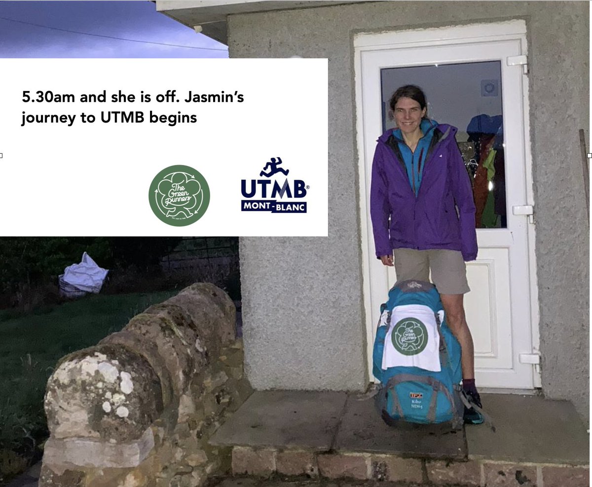TheGreenRunnerz's tweet photo. 5.30 am @JasminKParis starts her 17 hour public transport journey to Chamonix for @UTMB. She pledged to only fly to one race this year, her awesome feat @Barkley marathons. So here she is putting her Green Runners pledge into action #HowYouMove #UTMB2022 #actionbasedpledge https://t.co/KW3JicYA7U
