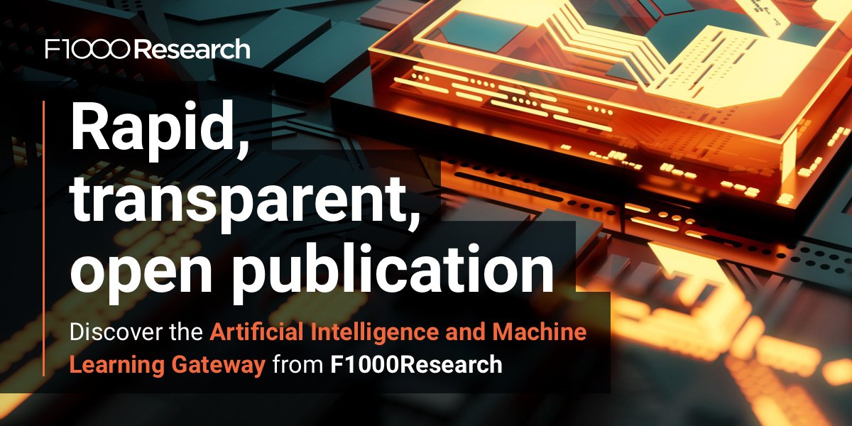 F1000Research's tweet photo. Have you visited our Artificial Intelligence and Machine Learning Gateway? 🤖 👩‍💻

Through rapid and open publication, the Gateway provides fast and full access to the latest #AI and #MachineLearning discoveries.

Explore the Gateway today: https://t.co/wV6RcdzFHV https://t.co/UEe2tldXWA