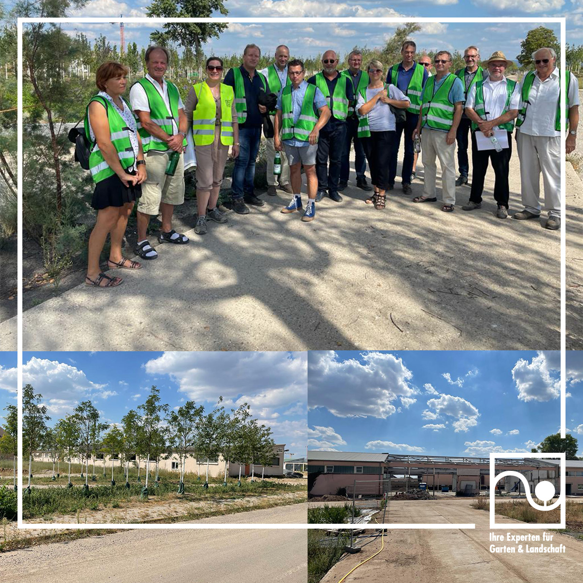 GaLaBau_BGL's tweet photo. Der BGL Ausschuss Gartenschau unter Leitung von BGL Präsident Lutze von Wurmb besichtigen das Gartenschaugelände der BUGA 2023 in Mannheim. Heute folgt die Tagung dieses wichtigen BGL Gremiums. https://t.co/0d3DmwTs7q