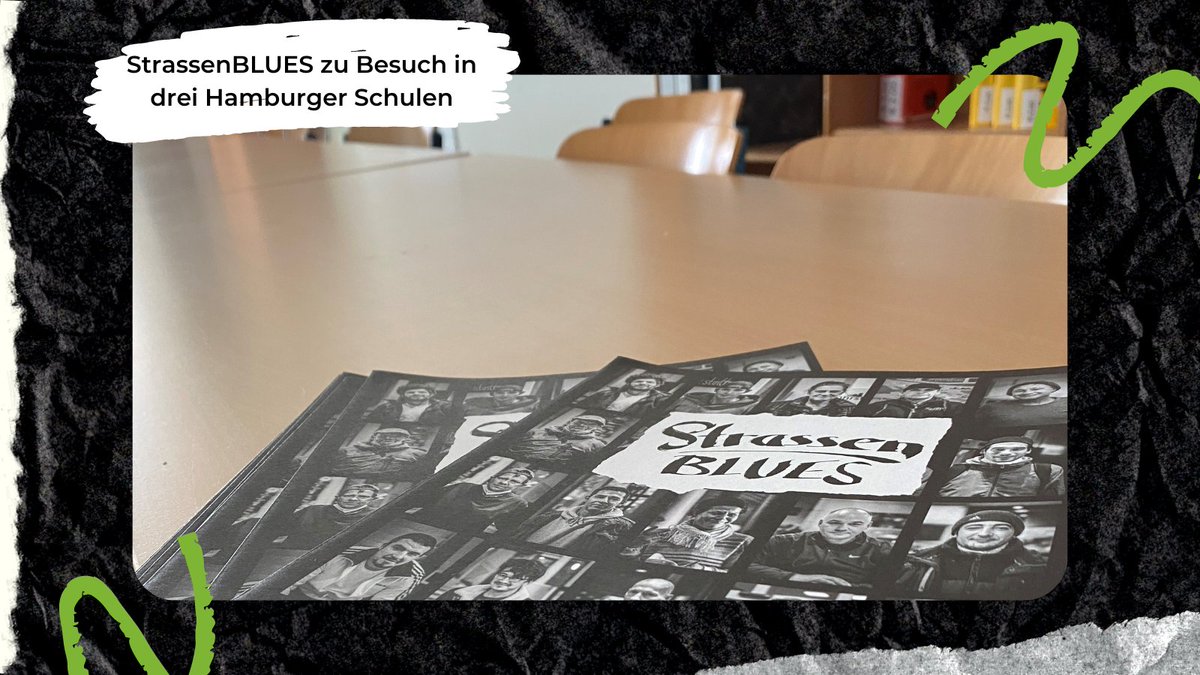 StrassenBLUES's tweet photo. #StrassenBLUES Gründer @NikolasMigut wurde von drei Schulen eingeladen, um über unseren Verein, #Sozialunternehmertum & #NewWork zu sprechen. Einige Schüler*innen möchten nun bei unserer #StrassenSTIMME mitmachen & unter Anleitung Interviews mit obdachlosen Menschen führen. 💪🖤 https://t.co/6H0NEwvlku