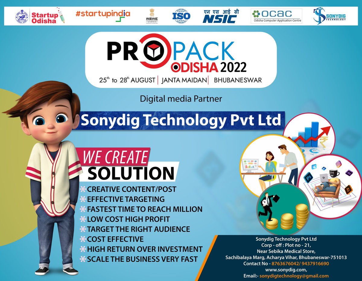 sonydigt's tweet photo. Sonydig explores its expertise all over the digital platform.
For instance, we have partnered with #ProPackOdisha and made high momentum to decree its manifesto over the digital social medias.
https://t.co/UWv0GeyVTr
#DigitalMarketing
#WebDesign
#WebDevelopment
#SEO
#SMO https://t.co/ncOQ4Z8s4e
