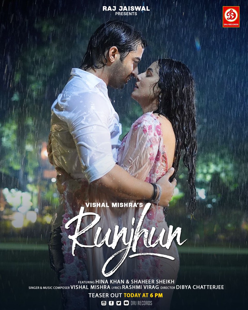BorntobeAshwani's tweet photo. Hina Khan and Shaheer Sheikh’s new romantic music video Runjhun is out and the duo look stunning together! ♥️

#HinaKhan #Shahina @eyehinakhan @Shaheer_S https://t.co/fJSY3v6PHv